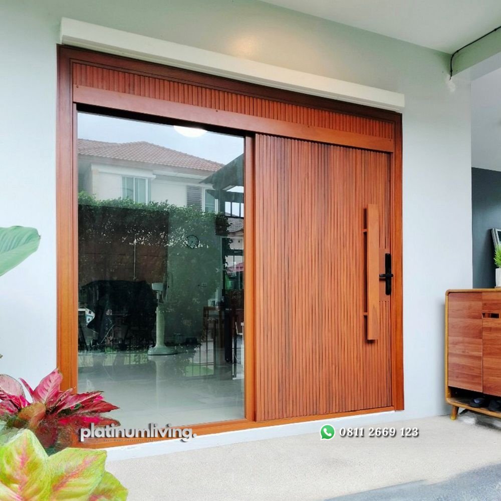 Pintu jati sliding minimalis 1 jendela kaca mati PJ-331 platinumliving furniture jepara 2 Pintu jati sliding minimalis 1 jendela kaca mati PJ-331 platinumliving furniture jepara 2
