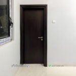 Pintu kamar polos kayu jati single dark melamine PJ-348 platinumliving furniture jepara