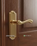 Pintu kamar single kayu jati plus kusen 4 panel solid PJ-368 platinumliving furniture jepara - Gambar 4
