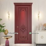 Pintu kamar tidur ukir jepara kayu jati 1 daun PJ-49 platinumliving furniture jepara