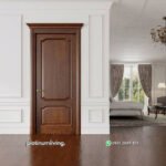 Pintu kayu jati daun tunggal klasik jepara 2 panel PJ-65 platinumliving furniture jepara