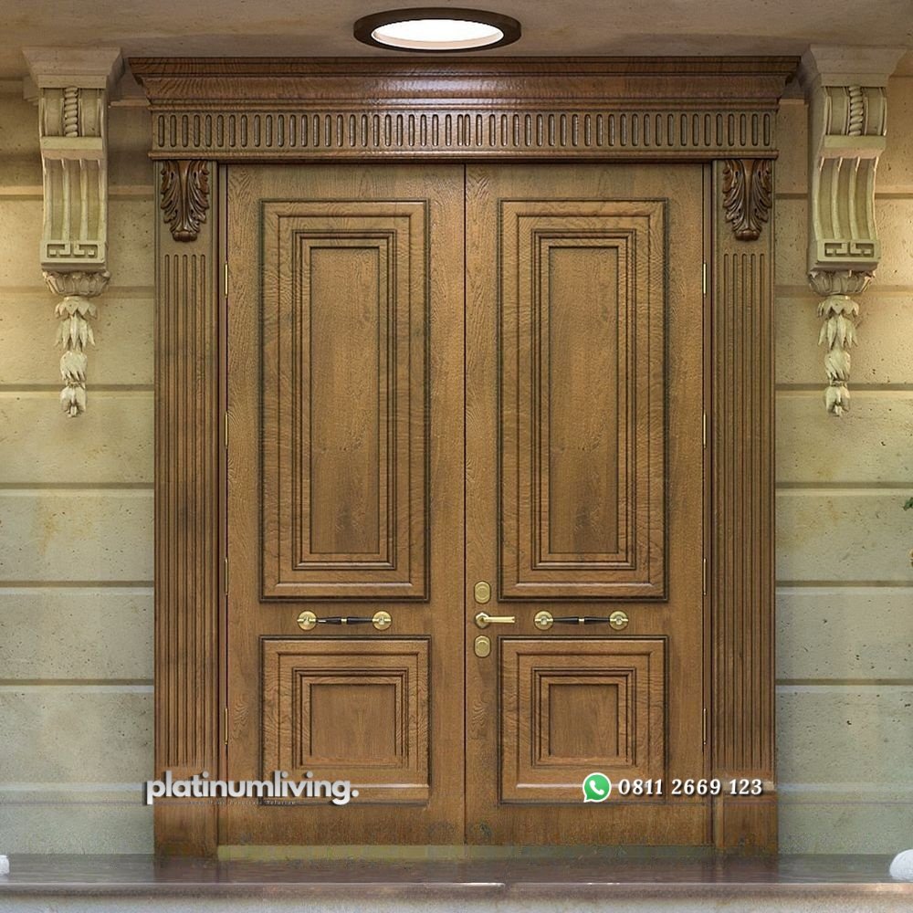 Pintu kayu jati klasik mewah 2 daun kusen ukir PJ-51 platinumliving furniture jepara 1 Pintu kayu jati klasik mewah 2 daun kusen ukir PJ-51 platinumliving furniture jepara 1