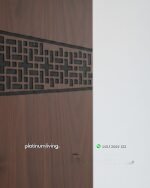 Pintu kayu jati klasik modern 2 daun Ukir kontemporer PJ-374 platinumliving furniture jepara - Gambar 3