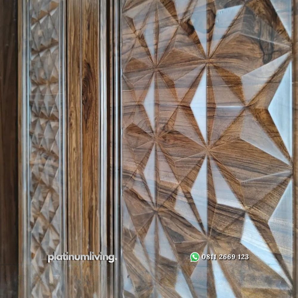 Pintu Kayu jati Kupu tarung Motif Pyramid PJ-340 platinumliving furniture jepara 3 Pintu Kayu jati Kupu tarung Motif Pyramid PJ-340 platinumliving furniture jepara 3