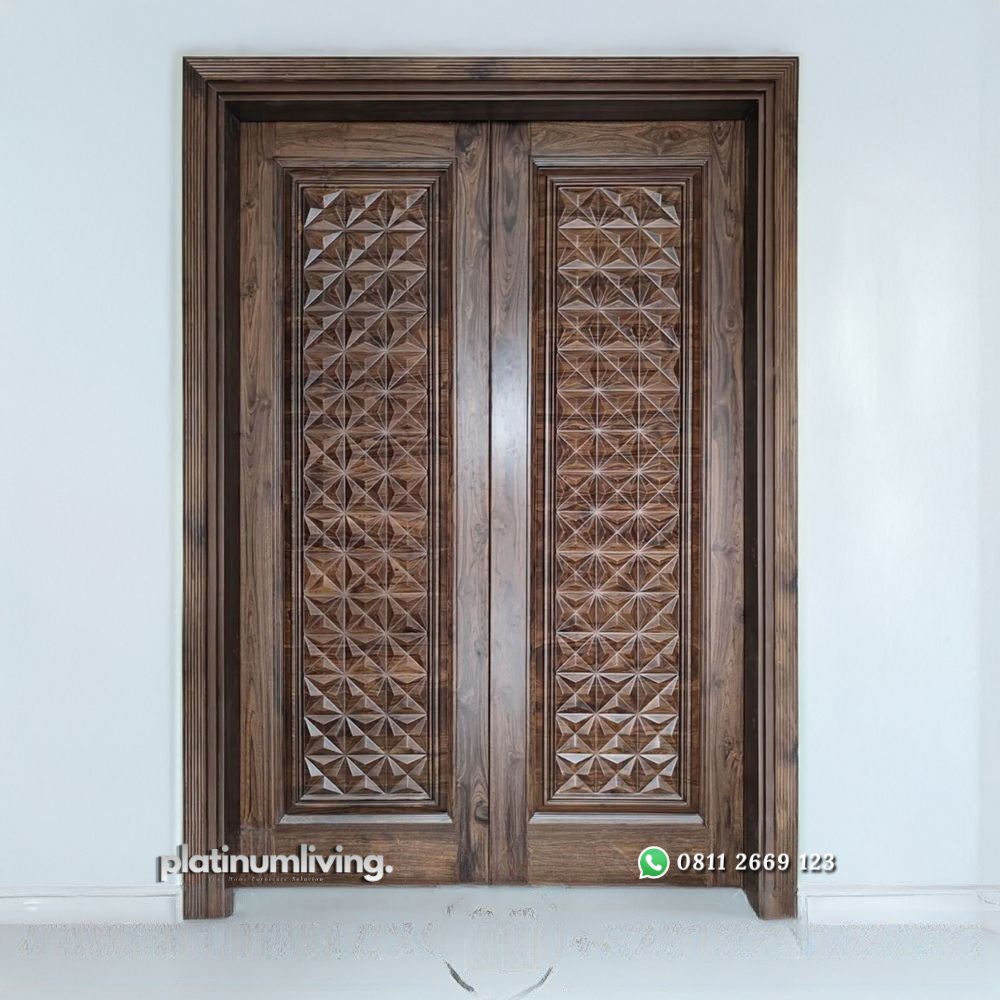 Pintu Kayu jati Kupu tarung Motif Pyramid PJ-340 platinumliving furniture jepara 1 Pintu Kayu jati Kupu tarung Motif Pyramid PJ-340 platinumliving furniture jepara 1