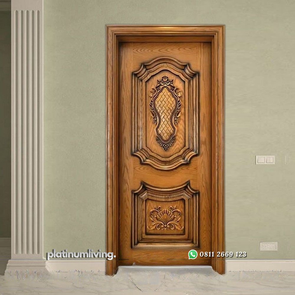 Pintu kayu jati ukir jepara solid single mewah PJ-122 platinumliving furniture jepara 1 Pintu kayu jati ukir jepara solid single mewah PJ-122 platinumliving furniture jepara 1
