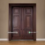 Pintu kupu tarung jati finishing antik daun ganda PJ-160 platinumliving furniture jepara