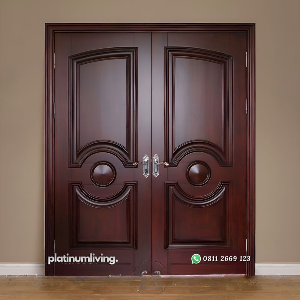 Pintu kupu tarung jati panel bulat brown dof PJ-225 platinumliving furniture jepara 1 Pintu kupu tarung jati panel bulat brown dof PJ-225 platinumliving furniture jepara 1