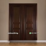 Pintu kupu tarung kayu jati solid panel modern klasik PJ-229 platinumliving furniture jepara