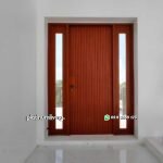 Pintu minimalis kayu jati jepara daun tunggal 2 jendela PJ-68 platinumliving furniture jepara