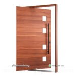 Pintu pivot jati minimalis panel kaca kotak PJ-275 platinumliving furniture jepara