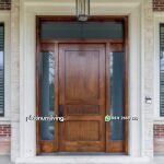 Pintu rumah 1 daun klasik kayu jati jendela ganda PJ-38 platinumliving furniture jepara