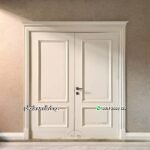 Pintu rumah 2 daun klasik cat duco putih PJ-163 platinumliving furniture jepara