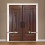 Pintu rumah kayu jati klasik daun ganda PJ-223 platinumliving furniture jepara