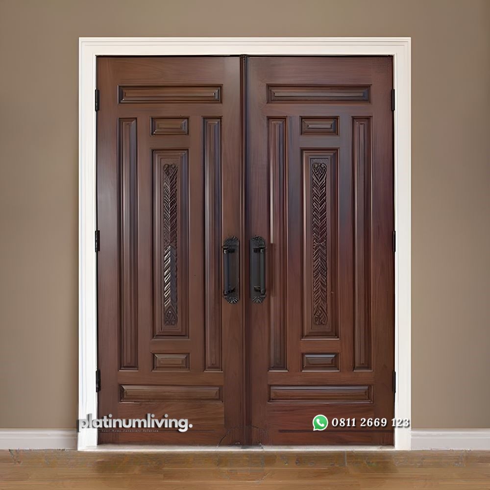 Pintu rumah kayu jati klasik daun ganda PJ-223 platinumliving furniture jepara 1 Pintu rumah kayu jati klasik daun ganda PJ-223 platinumliving furniture jepara 1