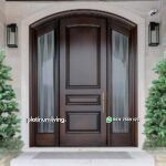 Pintu rumah kayu jati klasik lengkung 1 daun 2 jendela PJ-46 platinumliving furniture jepara