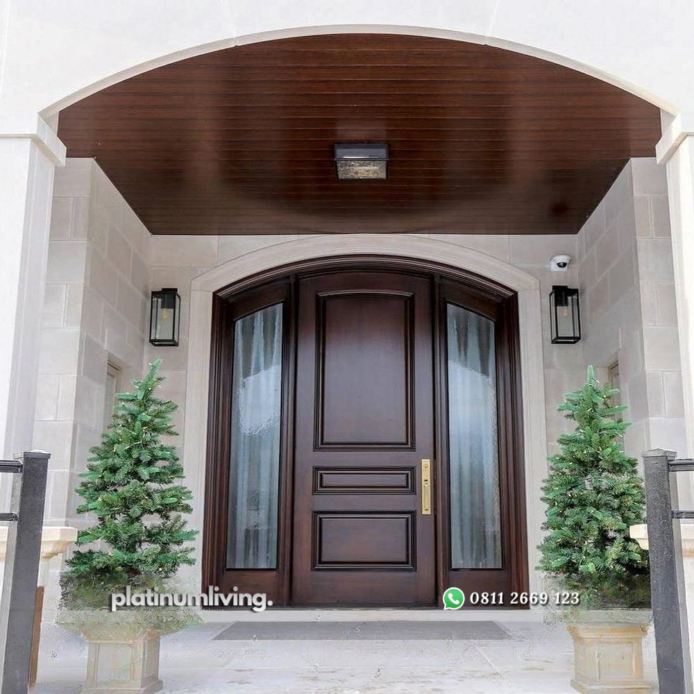 Pintu rumah kayu jati klasik lengkung 1 daun 2 jendela PJ-46 platinumliving furniture jepara 2 Pintu rumah kayu jati klasik lengkung 1 daun 2 jendela PJ-46 platinumliving furniture jepara 2