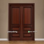Pintu rumah klasik kayu jati jepara daun ganda PJ-221 platinumliving furniture jepara