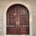 Pintu rumah lengkung kayu jati 2 daun klasik PJ-40 platinumliving furniture jepara