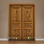 Pintu rumah ukir jepara kayu jati 2 daun klasik PJ-233 platinumliving furniture jepara