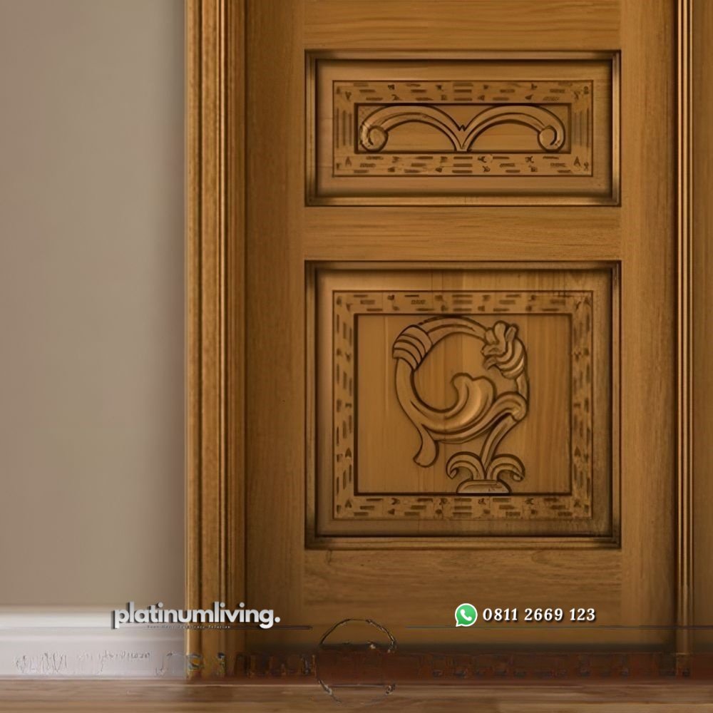 Pintu rumah ukir jepara kayu jati 2 daun klasik PJ-233 platinumliving furniture jepara 2 Pintu rumah ukir jepara kayu jati 2 daun klasik PJ-233 platinumliving furniture jepara 2