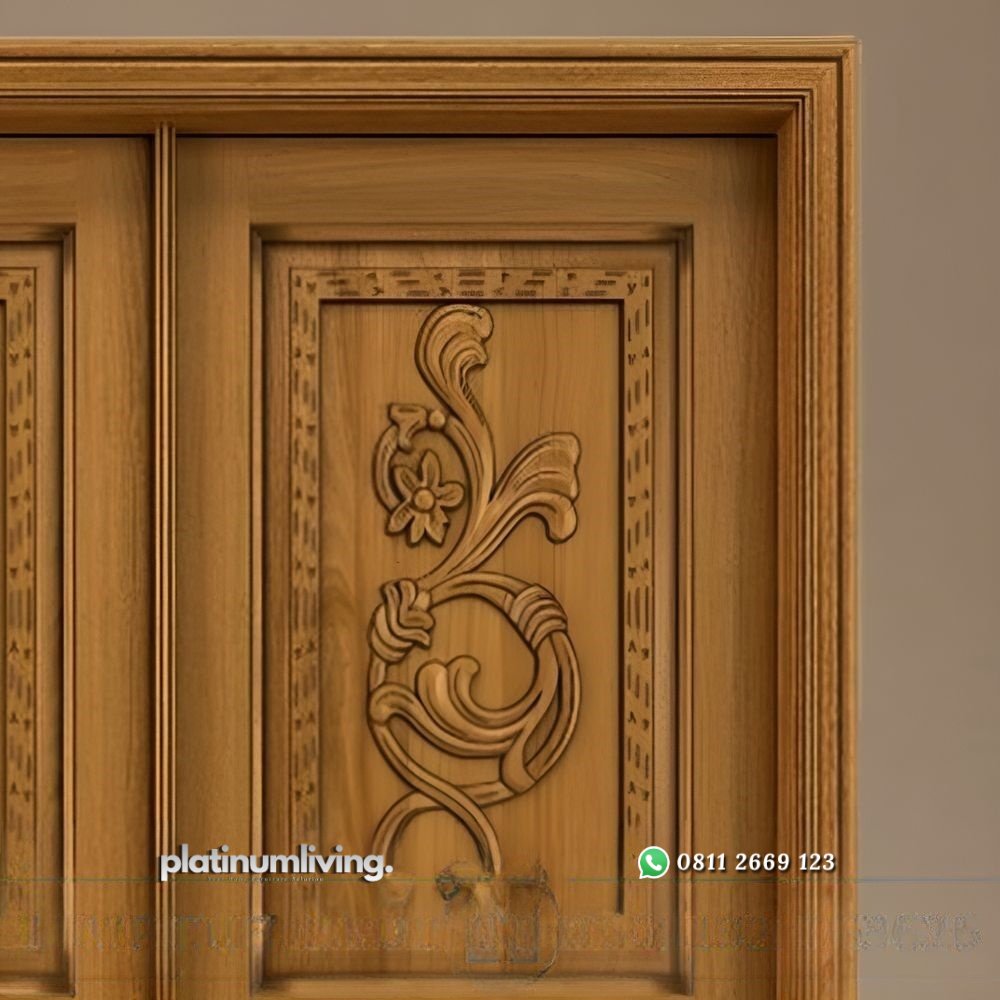 Pintu rumah ukir jepara kayu jati 2 daun klasik PJ-233 platinumliving furniture jepara 3 Pintu rumah ukir jepara kayu jati 2 daun klasik PJ-233 platinumliving furniture jepara 3