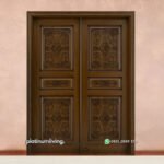 Pintu rumah ukir jepara kayu jati klasik kolonial 2 daun PJ-189 platinumliving furniture jepara
