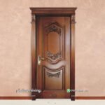 Pintu rumah ukir kayu jati daun single mewah PJ-293 platinumliving furniture jepara