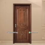Pintu rumah ukir kayu jati jepara klasik 1 daun PJ-166 platinumliving furniture jepara