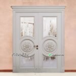 Pintu rumah ukir mewah klasik cat duco kupu tarung PJ-181 platinumliving furniture jepara