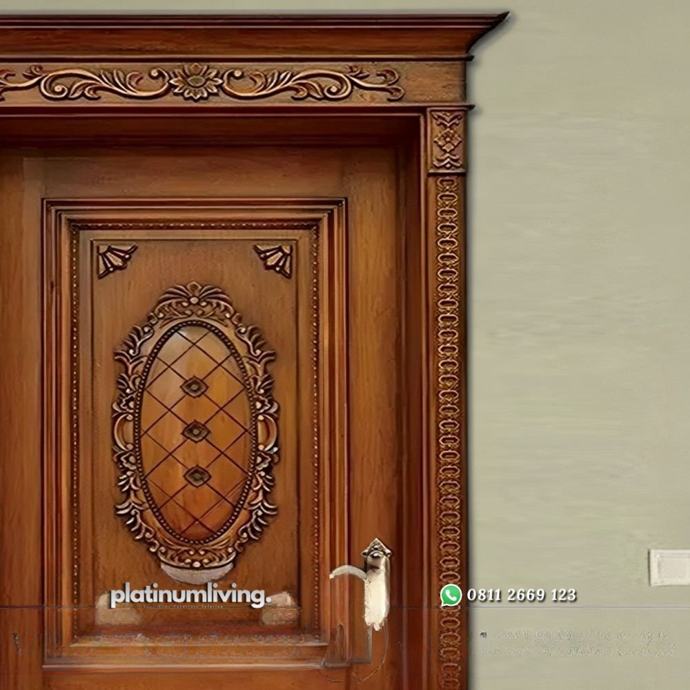 Pintu single ukir jepara mewah klasik kayu jati PJ-135 platinumliving furniture jepara 2 Pintu single ukir jepara mewah klasik kayu jati PJ-135 platinumliving furniture jepara 2