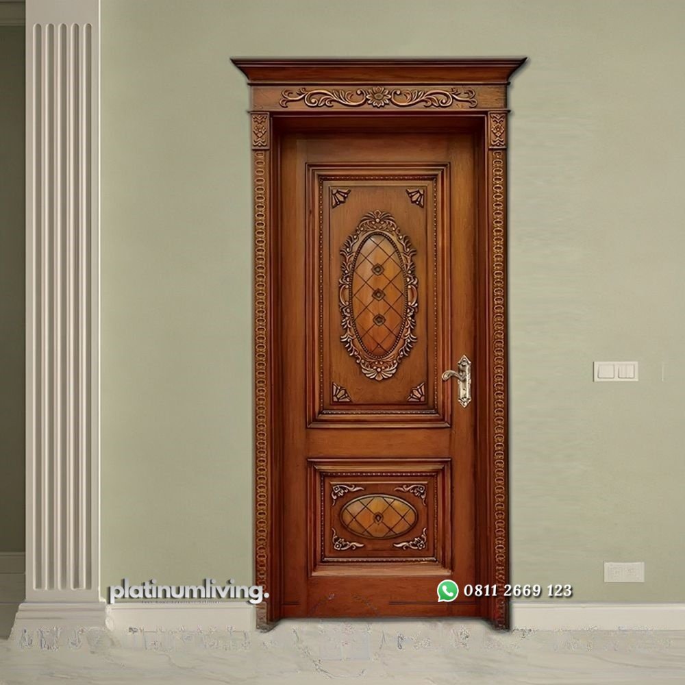 Pintu single ukir jepara mewah klasik kayu jati PJ-135 platinumliving furniture jepara 1 Pintu single ukir jepara mewah klasik kayu jati PJ-135 platinumliving furniture jepara 1