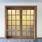Pintu sliding 2 daun jati minimalis japan style PJ-28 platinumliving furniture jepara