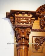 Pintu ukir 2 daun klasik mewah Kayu jati jepara PJ-355 platinumliving furniture jepara - Gambar 3
