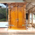 Pintu ukir gebyok jepara kupu tarung kayu jati PJ-80 platinumliving furniture jepara