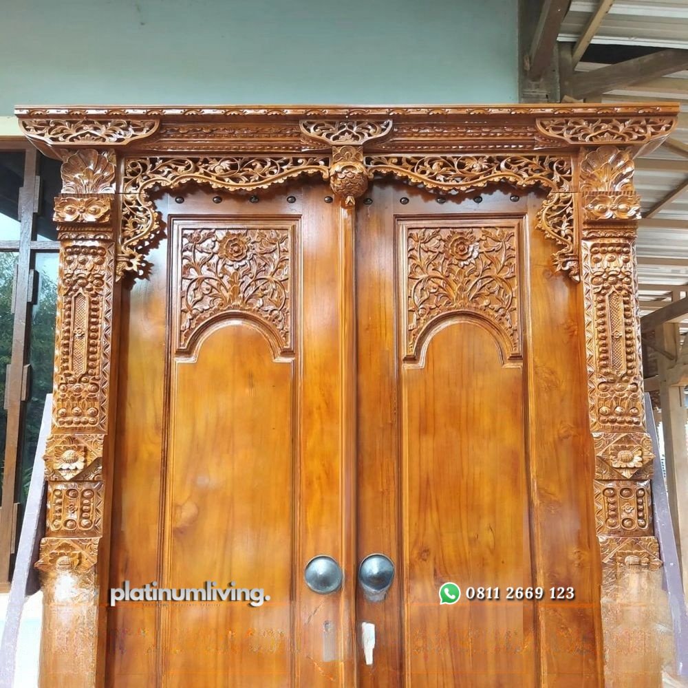 Pintu ukir gebyok jepara kupu tarung kayu jati PJ-80 platinumliving furniture jepara 2 Pintu ukir gebyok jepara kupu tarung kayu jati PJ-80 platinumliving furniture jepara 2