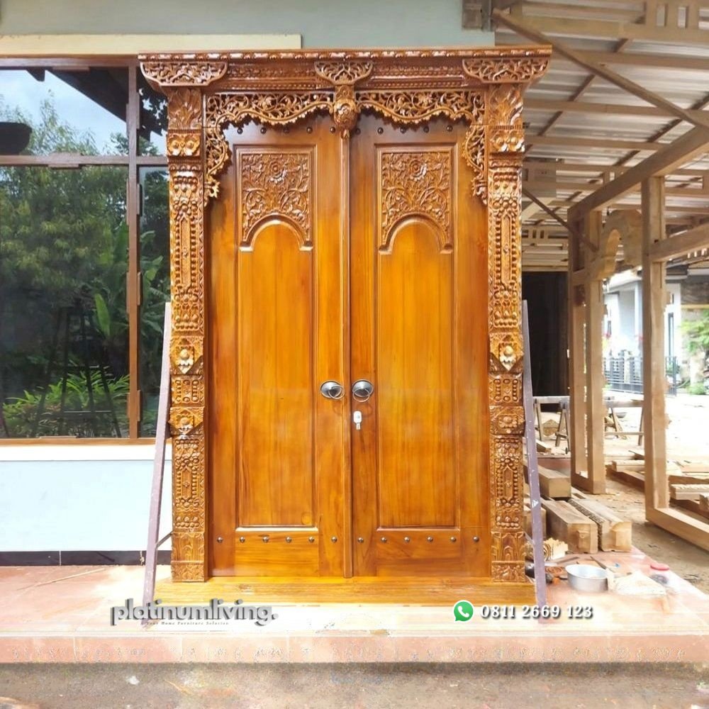 Pintu ukir gebyok jepara kupu tarung kayu jati PJ-80 platinumliving furniture jepara 1 Pintu ukir gebyok jepara kupu tarung kayu jati PJ-80 platinumliving furniture jepara 1