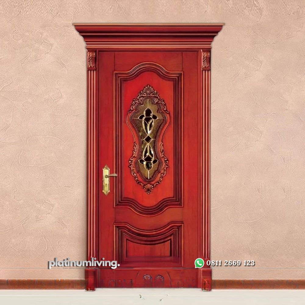 Pintu ukir jepara 1 daun klasik mewah jati solid PJ-292 platinumliving furniture jepara 1 Pintu ukir jepara 1 daun klasik mewah jati solid PJ-292 platinumliving furniture jepara 1
