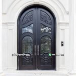 Pintu ukir jepara klasik mewah 2 daun lengkung PJ-13 platinumliving furniture jepara