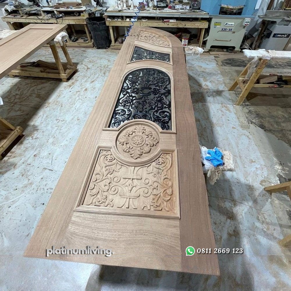 Pintu ukir jepara klasik mewah 2 daun lengkung PJ-13 platinumliving furniture jepara 4 Pintu ukir jepara klasik mewah 2 daun lengkung PJ-13 platinumliving furniture jepara 4