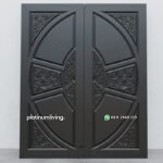 Pintu ukir kayu jati 2 daun Klasik Imperial Curve PJ-372 platinumliving furniture jepara