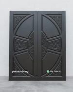 Pintu ukir kayu jati 2 daun Klasik Imperial Curve PJ-372 platinumliving furniture jepara