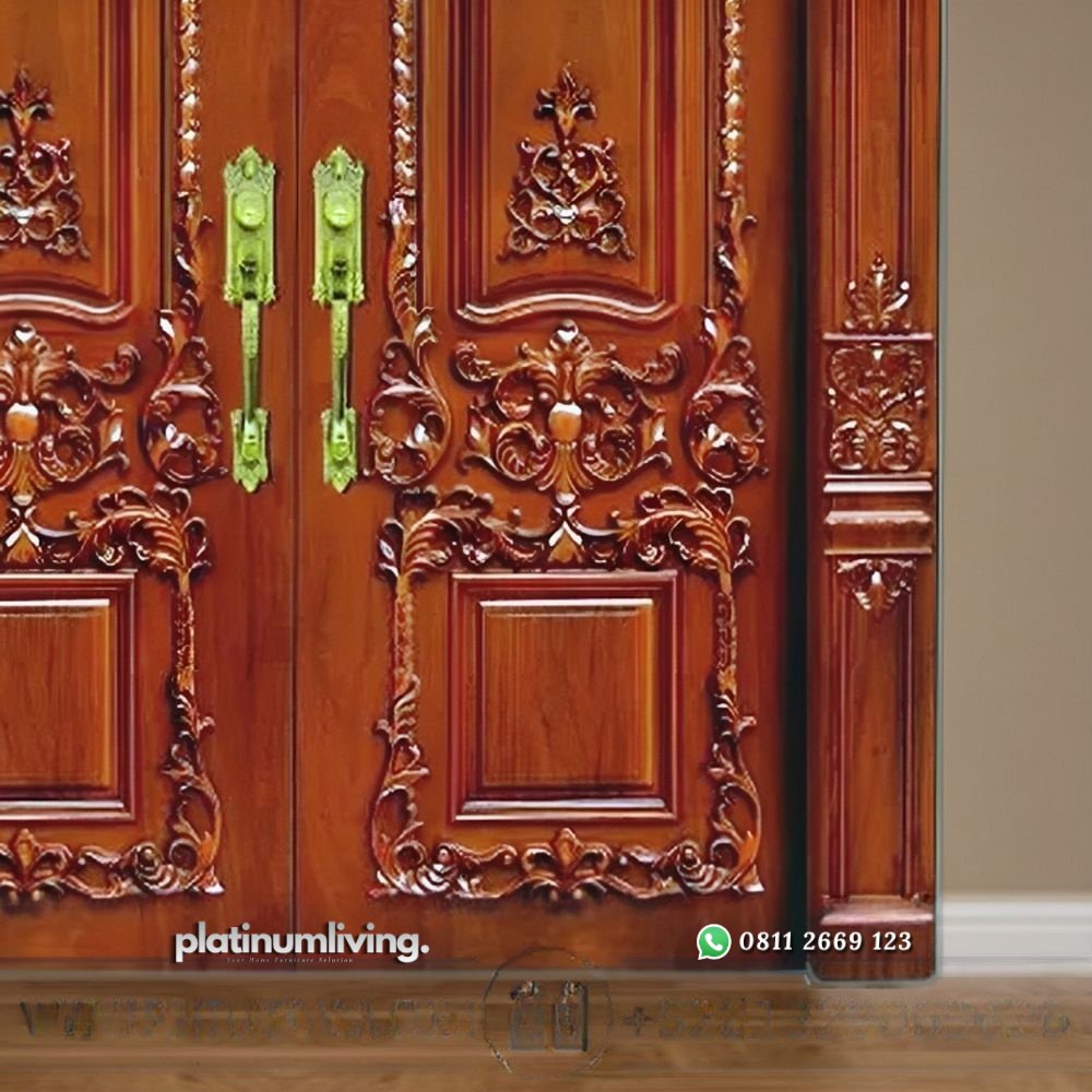 Pintu ukir kayu jati jepara double kupu tarung PJ-125 platinumliving furniture jepara 2 Pintu ukir kayu jati jepara double kupu tarung PJ-125 platinumliving furniture jepara 2
