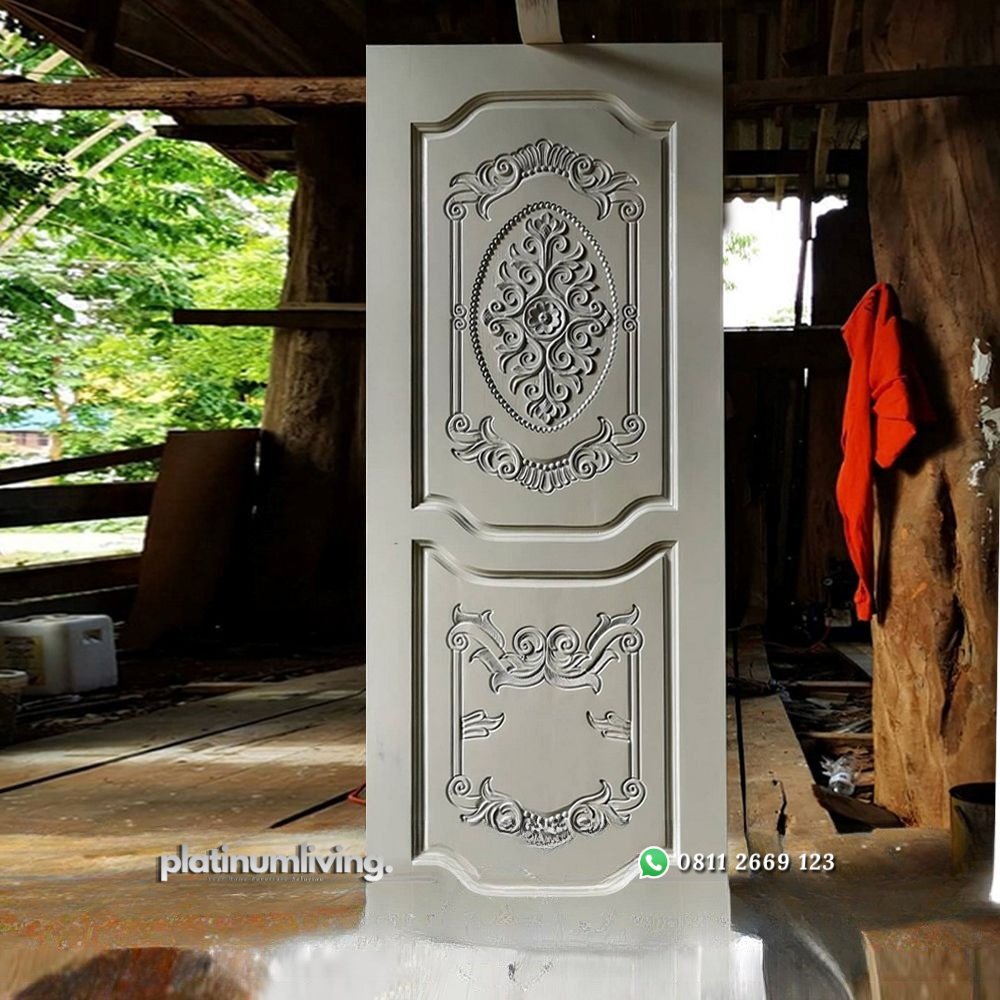 Pintu ukir mewah klasik cat duco 1 daun PJ-100 platinumliving furniture jepara 1 Pintu ukir mewah klasik cat duco 1 daun PJ-100 platinumliving furniture jepara 1