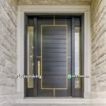 Pintu Utama jati single 2 jendela klasik modern PJ-16 platinumliving furniture jepara
