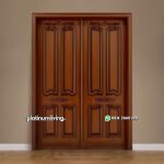 Pintu utama kayu jati jepara 2 daun klasik PJ-235 platinumliving furniture jepara