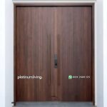 Pintu utama kayu jati minimalis kupu tarung PJ-360 platinumliving furniture jepara