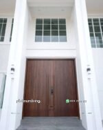 Pintu utama kayu jati minimalis kupu tarung PJ-360 platinumliving furniture jepara - Gambar 2