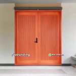 Pintu utama kayu jati minimalis modern 2 daun PJ-30 platinumliving furniture jepara