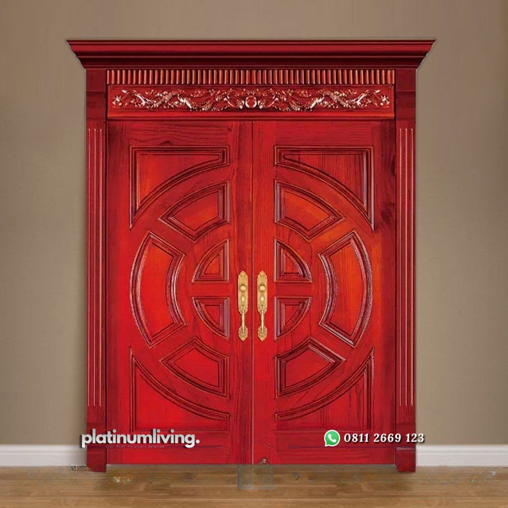 Pintu utama kayu jati ukir modern klasik 2 daun PJ-303 platinumliving furniture jepara 1 Pintu utama kayu jati ukir modern klasik 2 daun PJ-303 platinumliving furniture jepara 1